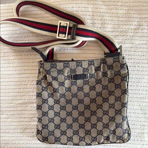 Authentic Gucci Beige and Black women’s Crossbody Bag
